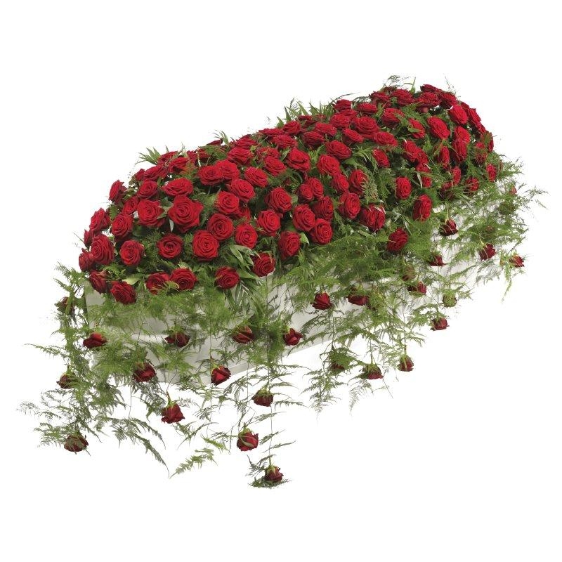 Luxury Red Rose Casket Spray.