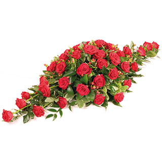 Red Rose Casket Spray